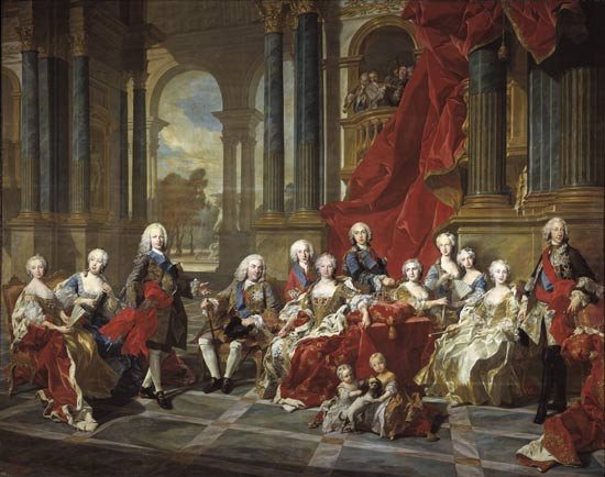 La familia de Felipe V. Van Loo. Museo del Prado