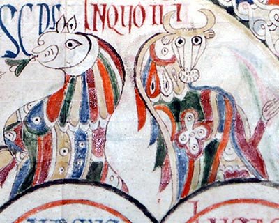 Detalle de una de las páginas de la Biblia Mozárabe de la Catedral de León