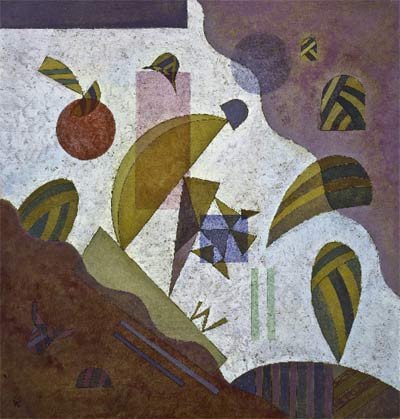 Vasily Kandinsky. Inclinación (Neigung), 1931. Óleo y témpera sobre tabla. Solomon R. Guggenheim Museum, Nueva York. Colección fundacional Solomon R. Guggenheim