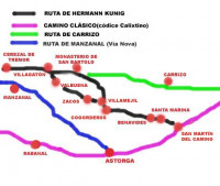 Mapa de las Vías santiagueñas...
