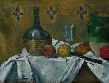Naturaleza muerta: frasco, vaso y jarro. Paul Cezanne. Solomon R. Guggenheim Museum, Nueva York