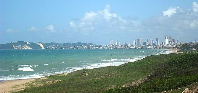 Vista de la playa de Ponta Negra, en Natal.