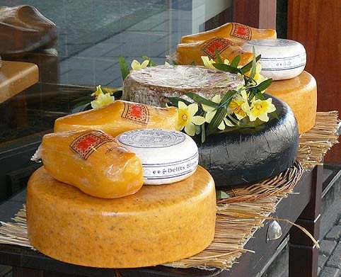 Los tradicionales quesos holandeses son parte importante en su gastronomía