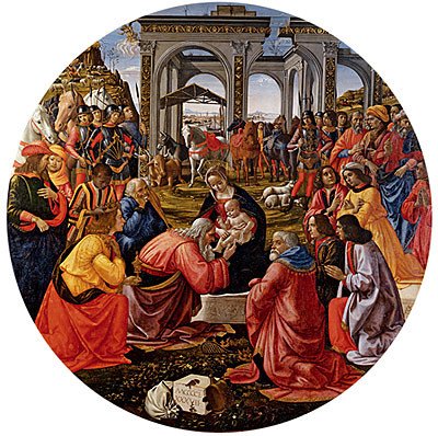 La adoración de los Reyes, 1487. Domenico Ghirlandaio