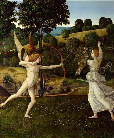 El combate entre el Amor y la Castidad, 1475-1500. Giovanni del Fora