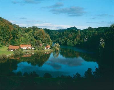 Paisaje rural en Cesky Raj. Turismo Checo