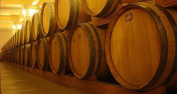 Toneles de vino, fabricados con madera de roble, en este caso de procedencia francesa. Foto Miguel Angel Alvarez, Guiarte.com