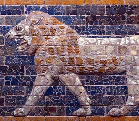 Relieves del Palacio Real de Babilonia. Ladrillo esmaltado