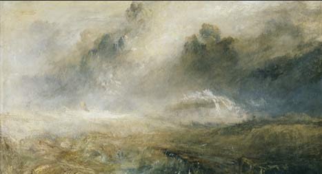 Mar tormentoso con naufragio, c. 1840-1845. Tate Britain, Londres. En el Bellas Artes de Bilbao