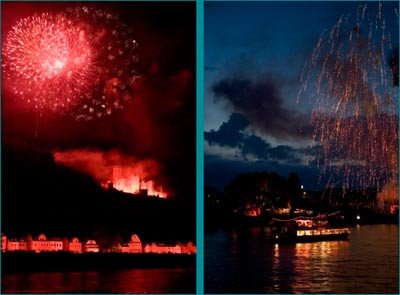 Imágenes de las celebraciones de Rin en llamas. Turismo de Renania Palatinado.