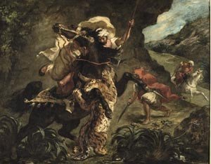 Chasse au Tigre. Eugène Delacroix. Paris, Musée d'Orsay. service presse Rmn-Grand Palais / Hervé Lewandovski