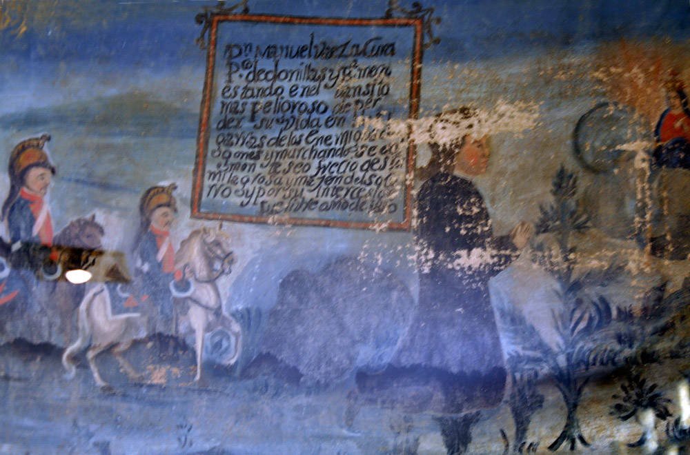 Exvoto de tiempos de la Guerra de la Independencia, presentado a la Virgen del Socorro. Imagen de Guiarte.com.