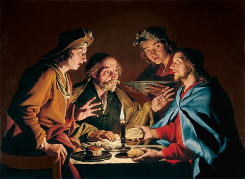 La cena de Emaús (c. 1633-1639) de Matthias Stom, en el Thyssen-Bornemisza. Exposición Encuentros