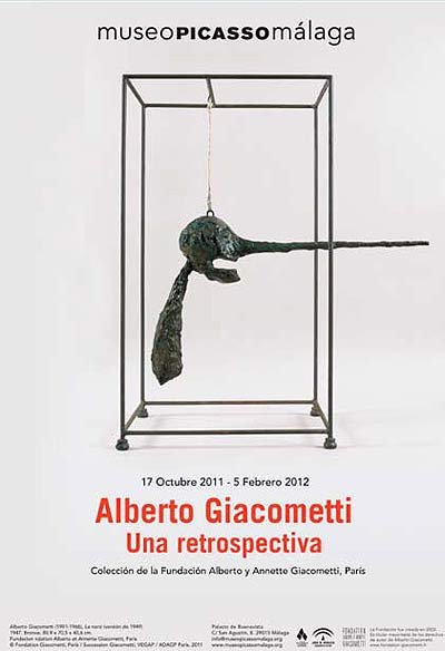 Cartel de la muestra de Giacometti en Málaga