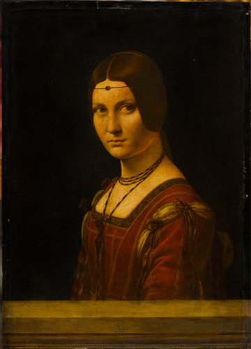 Leonardo da Vinci. Retrato de mujer ( La Belle Ferronnière).Musée du Louvre, Paris RMN / Franck Raux