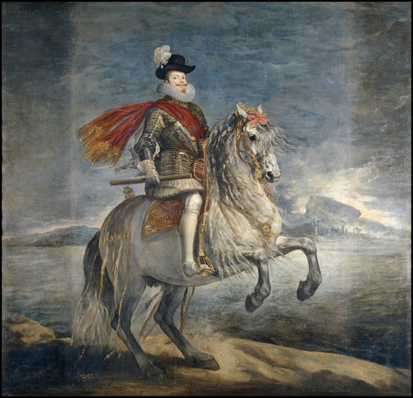 Felipe III a caballo (antes de la restauración)