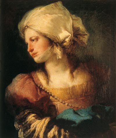 Retrato de mujer de perfil. Supuesto retrato de Anna María Tiepolo. 1768. Giandomenico Tiepolo