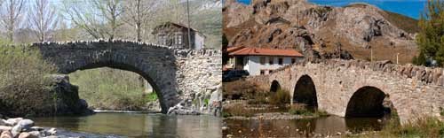 Puentes de Cerulleda y Lugueros, sobre una antigua calzada romana del norte leonés. Imagen del Instituto Leonés de Cultura