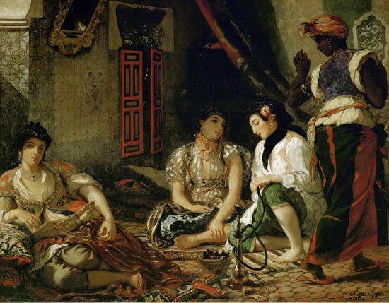 Eugène Delacroix. Mujeres de Alger en su aposento, 1834, óleo sobre lienzo, 180 x 229 cm, Musée du Louvre. 2009 Musée du Louvre / Erich Lessing