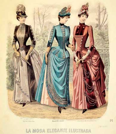 H. Charles | La Moda Elegante Ilustrada, España (detalle) | 1886 | Litografía a color