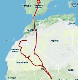 El viaje del águila calzada, por España y África. Fuente SeoBirdlife