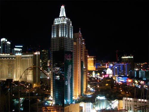 Contemplar Las Vegas en la noche, desde un lugar elevado, es magnífico. Imagen de Rubén Alvarez. Guiarte.com Copyright.