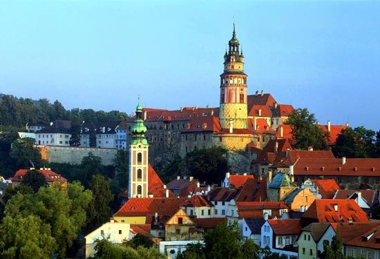 Puesta de sol en Cesky Krumlov. Fotografía de CzechTourism