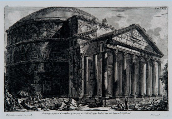 Vista del Panteón. Piranesi.