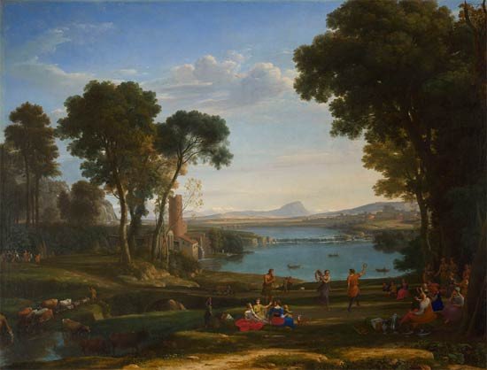 Claudio de Lorena. Paisaje con la boda de Isaac y Rebeca. 1648. The National Gallery, London