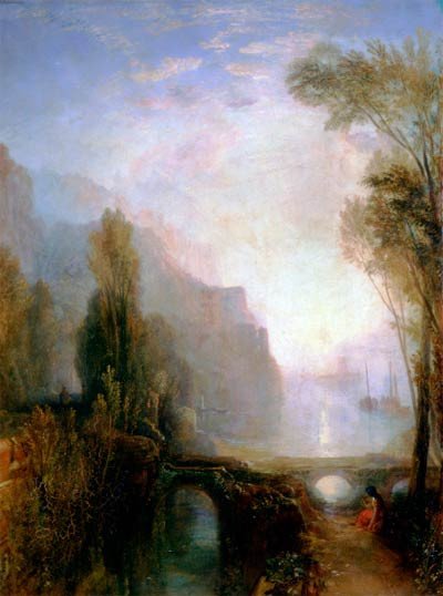 Joseph Mallord William Turner. Orilla del Loira. 1829. Muestra en la National Gallery. Worcester Art Museum, Worcester, Massachusetts Bequest of Theodore T and Mary G. Ellis 1940.59