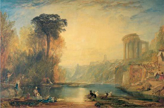 Joseph Mallord William Turner. Paisaje. Composición de Tivoli. 1817. Muestra de la National Gallery.  Colección privada. Photo Robert Chapman Photography / courtesy of the owner