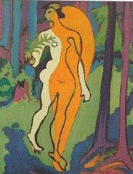 Desnudo en naranja y amarillo. 1929-30. Kirchner Museum Davos.