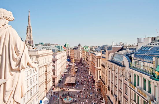 El Graben, en Viena, es un área comercial de bellas casas y magníficos establecimientos. WienTourismus / Christian Stemper