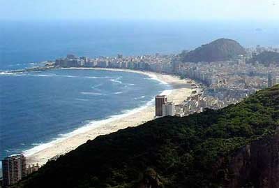 Playa de Copacabana, desde el Pan de Azúcar. imagen de guiarte.com