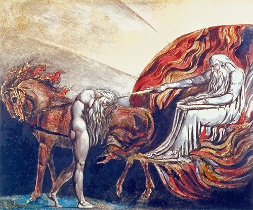William Blake. Dios juzga a Adán. 1795. Grabado en color acabado en tinta y acuarela sobre papel © Tate