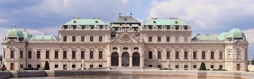 Vista del palacio Belvedere, una elegante construcción.